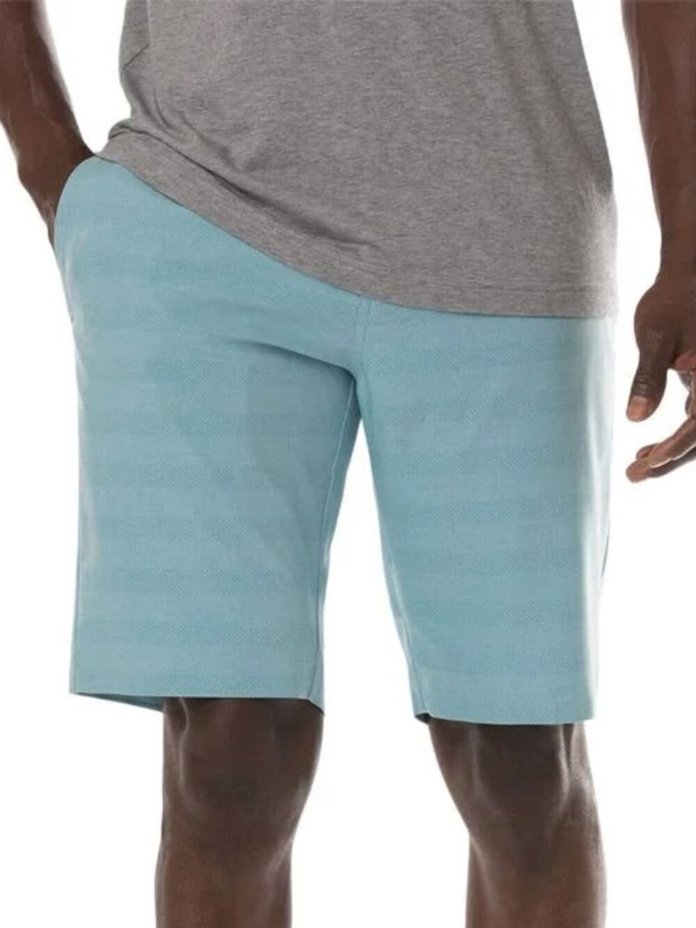 Travis Mathew Men's Lake Powell Golf Shorts in Heather Delphinium Blue Size 32